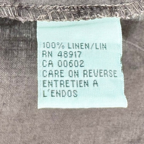 Calvin Klein Vtg Dark Brown Linen Wrap Front Midi Skirt Women's Sz 14 - Picture 12 of 13